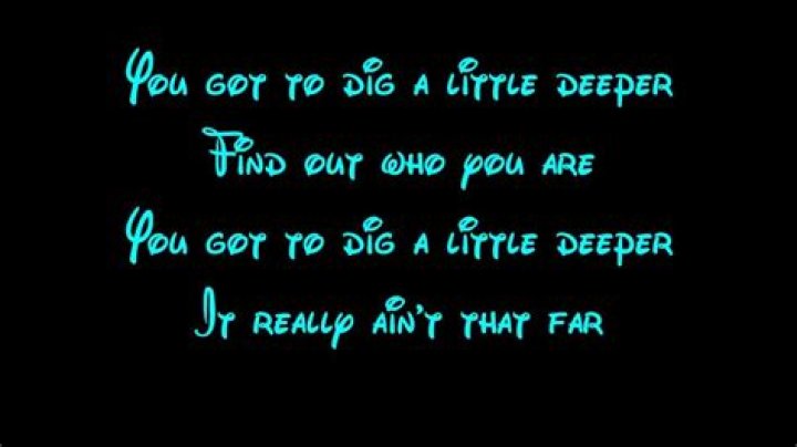 Digg a little deeper lyrics