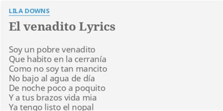 El venadito lyrics