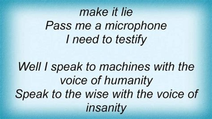 Man of a thousand faces lyrics